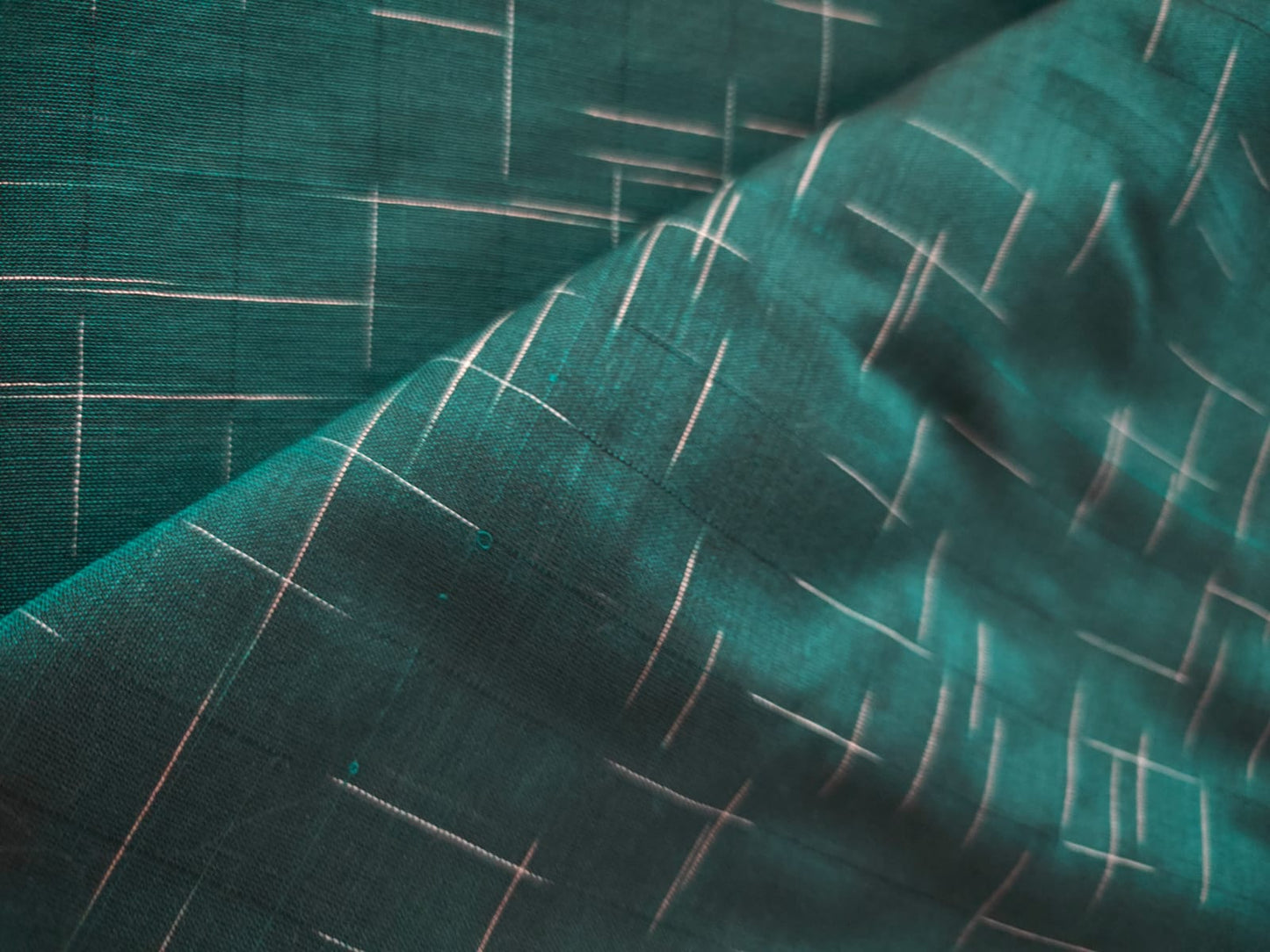 Deep Green Pure Khadi Saree