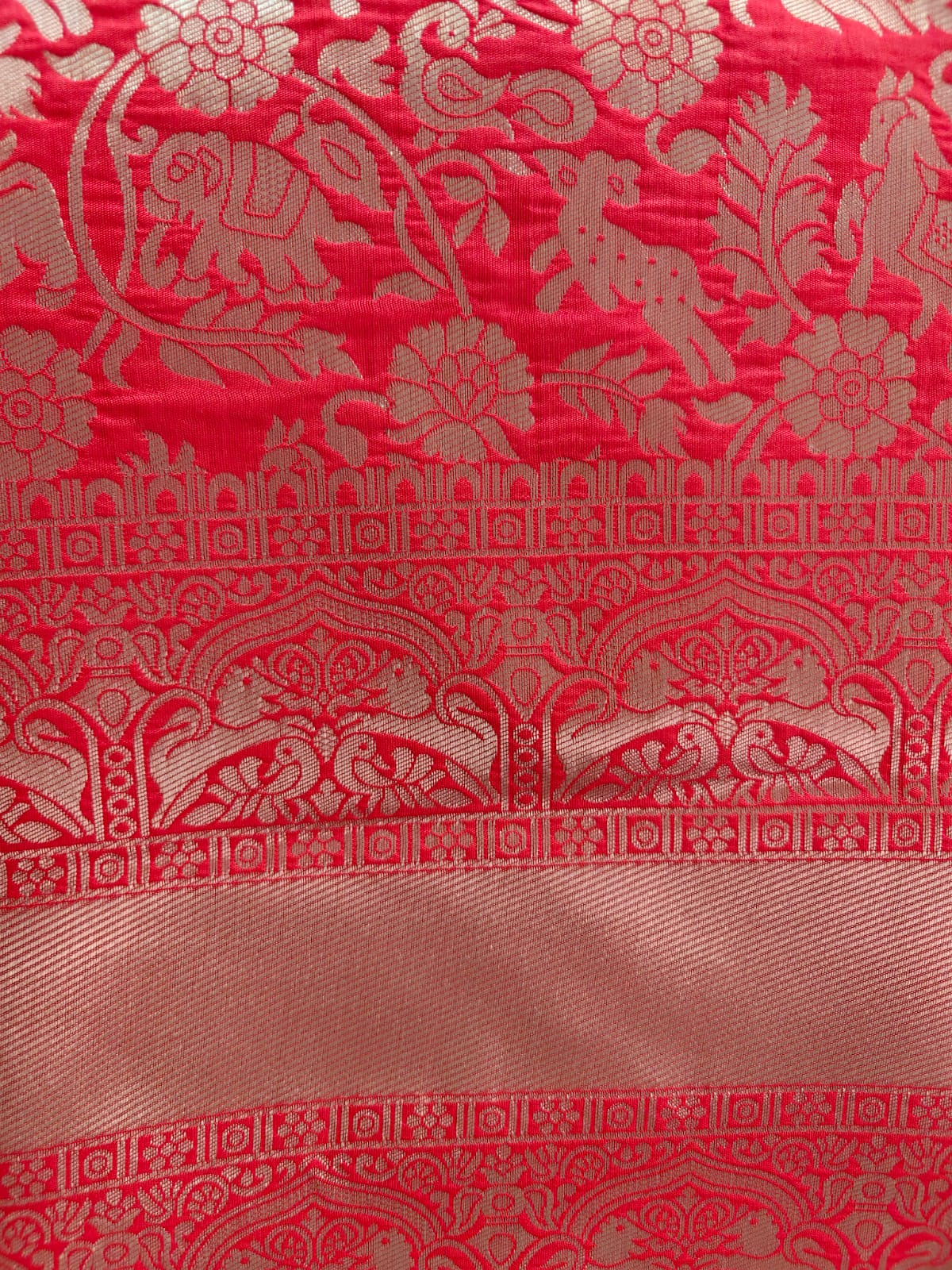 Pink Benarasi Blended Silk Saree