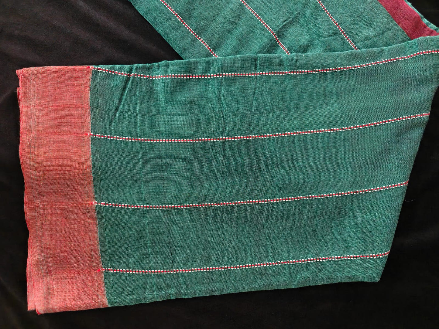 Green Pure Khadi Saree