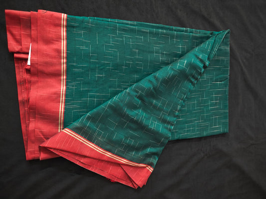 Deep Green Pure Khadi Saree